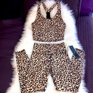 KYODAN Cheetah Sports Bra & Leggings Set